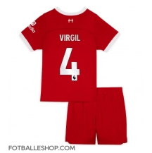 Liverpool Virgil van Dijk #4 Replika Hjemmedrakt Barn 2023-24 Kortermet (+ bukser)