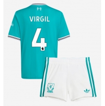 Liverpool Virgil van Dijk #4 Replika Tredjedrakt Barn 2025-26 Kortermet (+ bukser)