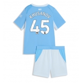 Manchester City Abdukodir Khusanov #45 Replika Hjemmedrakt Barn 2026-27 Kortermet (+ bukser)