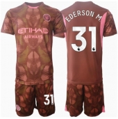 Manchester City Ederson Moraes #31 Keeper Replika Hjemmedrakt Barn 2024-25 Kortermet (+ bukser)