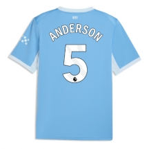 Manchester City Elliot Anderson #5 Replika Hjemmedrakt 2026-27 Kortermet