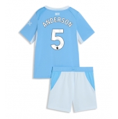 Manchester City Elliot Anderson #5 Replika Hjemmedrakt Barn 2026-27 Kortermet (+ bukser)