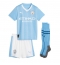 Manchester City Erling Haaland #9 Replika Hjemmedrakt Barn 2023-24 Kortermet (+ bukser)