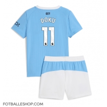 Manchester City Jeremy Doku #11 Replika Hjemmedrakt Barn 2025-26 Kortermet (+ bukser)