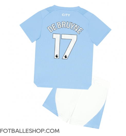 Manchester City Kevin De Bruyne #17 Replika Hjemmedrakt Barn 2023-24 Kortermet (+ bukser)