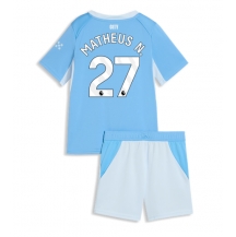 Manchester City Matheus Nunes #27 Replika Hjemmedrakt Barn 2026-27 Kortermet (+ bukser)