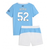 Manchester City Oscar Bobb #52 Replika Hjemmedrakt Barn 2025-26 Kortermet (+ bukser)