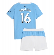 Manchester City Rodri Hernandez #16 Replika Hjemmedrakt Barn 2025-26 Kortermet (+ bukser)