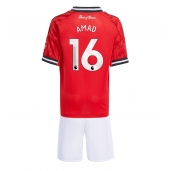 Manchester United Amad Diallo #16 Replika Hjemmedrakt Barn 2025-26 Kortermet (+ bukser)
