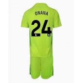 Manchester United Andre Onana #24 Keeper Replika Bortedrakt Barn 2024-25 Kortermet (+ bukser)