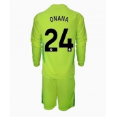 Manchester United Andre Onana #24 Keeper Replika Bortedrakt Barn 2024-25 Langermet (+ bukser)