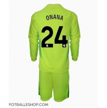 Manchester United Andre Onana #24 Keeper Replika Bortedrakt Barn 2024-25 Langermet (+ bukser)