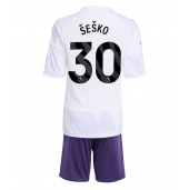 Manchester United Benjamin Sesko #30 Replika Bortedrakt Barn 2025-26 Kortermet (+ bukser)
