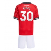 Manchester United Benjamin Sesko #30 Replika Hjemmedrakt Barn 2025-26 Kortermet (+ bukser)