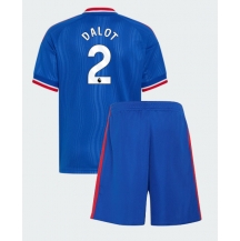 Manchester United Diogo Dalot #2 Replika Bortedrakt Barn 2026-27 Kortermet (+ bukser)