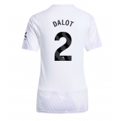 Manchester United Diogo Dalot #2 Replika Bortedrakt Dame 2025-26 Kortermet
