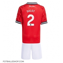 Manchester United Diogo Dalot #2 Replika Hjemmedrakt Barn 2025-26 Kortermet (+ bukser)