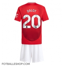 Manchester United Diogo Dalot #20 Replika Hjemmedrakt Barn 2024-25 Kortermet (+ bukser)