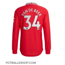 Manchester United Donny van de Beek #34 Replika Hjemmedrakt 2022-23 Langermet