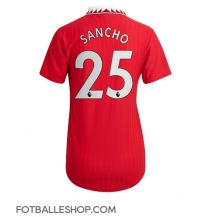 Manchester United Jadon Sancho #25 Replika Hjemmedrakt Dame 2022-23 Kortermet