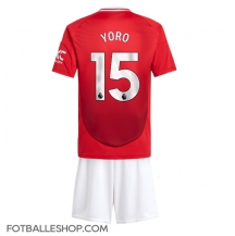 Manchester United Leny Yoro #15 Replika Hjemmedrakt Barn 2024-25 Kortermet (+ bukser)