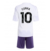 Manchester United Matheus Cunha #10 Replika Bortedrakt Barn 2025-26 Kortermet (+ bukser)