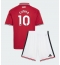 Manchester United Matheus Cunha #10 Replika Hjemmedrakt Barn 2026-27 Kortermet (+ bukser)