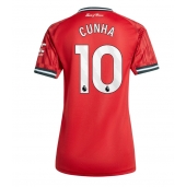 Manchester United Matheus Cunha #10 Replika Hjemmedrakt Dame 2025-26 Kortermet