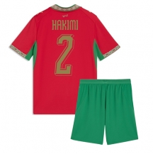 Marokko Achraf Hakimi #2 Replika Hjemmedrakt Barn VM 2026 Kortermet (+ bukser)
