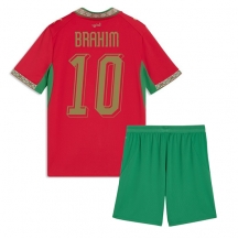 Marokko Brahim Diaz #10 Replika Hjemmedrakt Barn VM 2026 Kortermet (+ bukser)