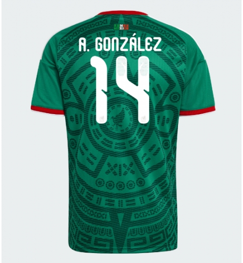 Mexico Armando Gonzalez #14 Replika Hjemmedrakt VM 2026 Kortermet Mexico Armando Gonzalez #14 Replika Hjemmedrakt VM 2026 Kortermet