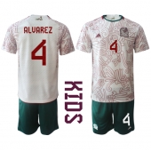 Mexico Edson Alvarez #4 Replika Bortedrakt Barn VM 2022 Kortermet (+ bukser)