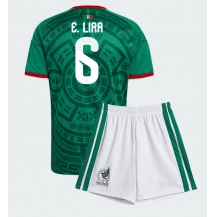 Mexico Erik Lira #6 Replika Hjemmedrakt Barn VM 2026 Kortermet (+ bukser)