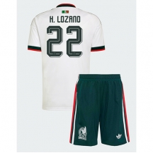 Mexico Hirving Lozano #22 Replika Bortedrakt Barn VM 2026 Kortermet (+ bukser)