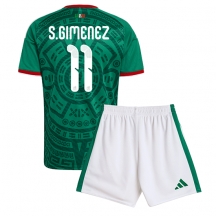 Mexico Santiago Gimenez #11 Replika Hjemmedrakt Barn VM 2026 Kortermet (+ bukser)