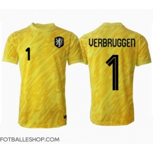 Nederland Bart Verbruggen #1 Keeper Replika Bortedrakt EM 2024 Kortermet
