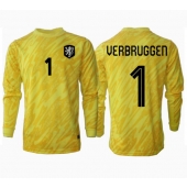 Nederland Bart Verbruggen #1 Keeper Replika Bortedrakt EM 2024 Langermet