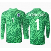 Nederland Bart Verbruggen #1 Keeper Replika Hjemmedrakt EM 2024 Langermet
