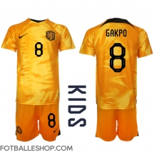 Nederland Cody Gakpo #8 Replika Hjemmedrakt Barn VM 2022 Kortermet (+ bukser)