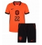 Nederland Denzel Dumfries #22 Replika Hjemmedrakt Barn VM 2026 Kortermet (+ bukser)