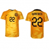 Nederland Denzel Dumfries #22 Replika Hjemmedrakt VM 2022 Kortermet