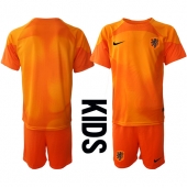 Nederland Keeper Replika Bortedrakt Barn VM 2022 Kortermet (+ bukser)