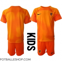 Nederland Keeper Replika Bortedrakt Barn VM 2022 Kortermet (+ bukser)