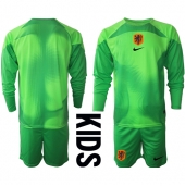 Nederland Keeper Replika Hjemmedrakt Barn VM 2022 Langermet (+ bukser)