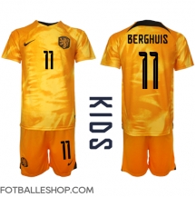 Nederland Steven Berghuis #11 Replika Hjemmedrakt Barn VM 2022 Kortermet (+ bukser)
