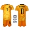 Nederland Steven Berghuis #11 Replika Hjemmedrakt Barn VM 2022 Kortermet (+ bukser)