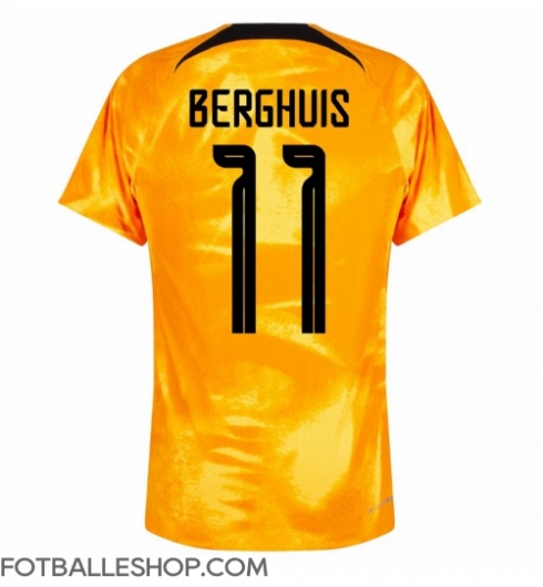 Nederland Steven Berghuis #11 Replika Hjemmedrakt VM 2022 Kortermet