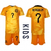 Nederland Steven Bergwijn #7 Replika Hjemmedrakt Barn VM 2022 Kortermet (+ bukser)