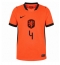 Nederland Virgil van Dijk #4 Replika Hjemmedrakt Dame VM 2026 Kortermet