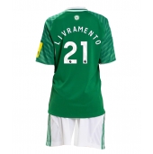 Newcastle United Tino Livramento #21 Replika Bortedrakt Barn 2025-26 Kortermet (+ bukser)